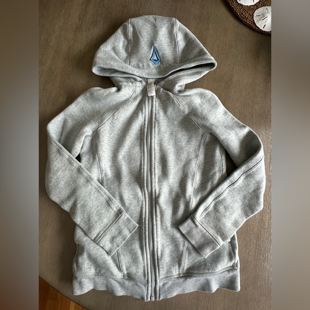 Ivivva  Light Gray Kids Zip-Up Hoodie and Athleta long sleeve 10